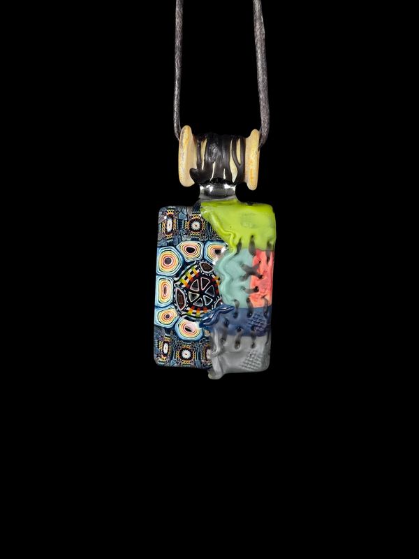 Quilted Tile Pendant #2