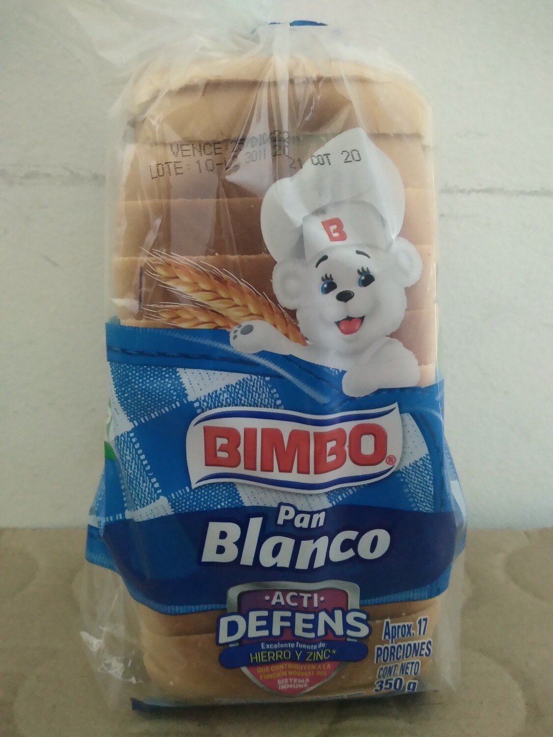Bimbo pan blanco tajado