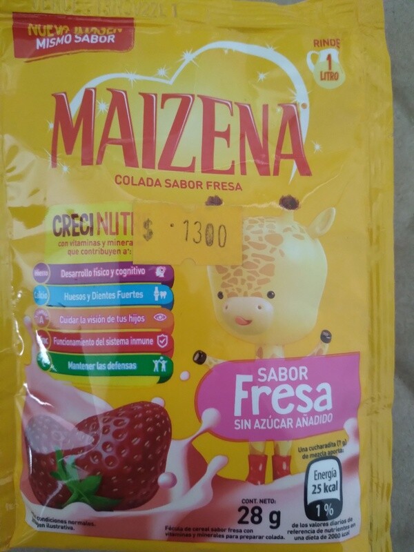 Maizena sabor fresa 28gr