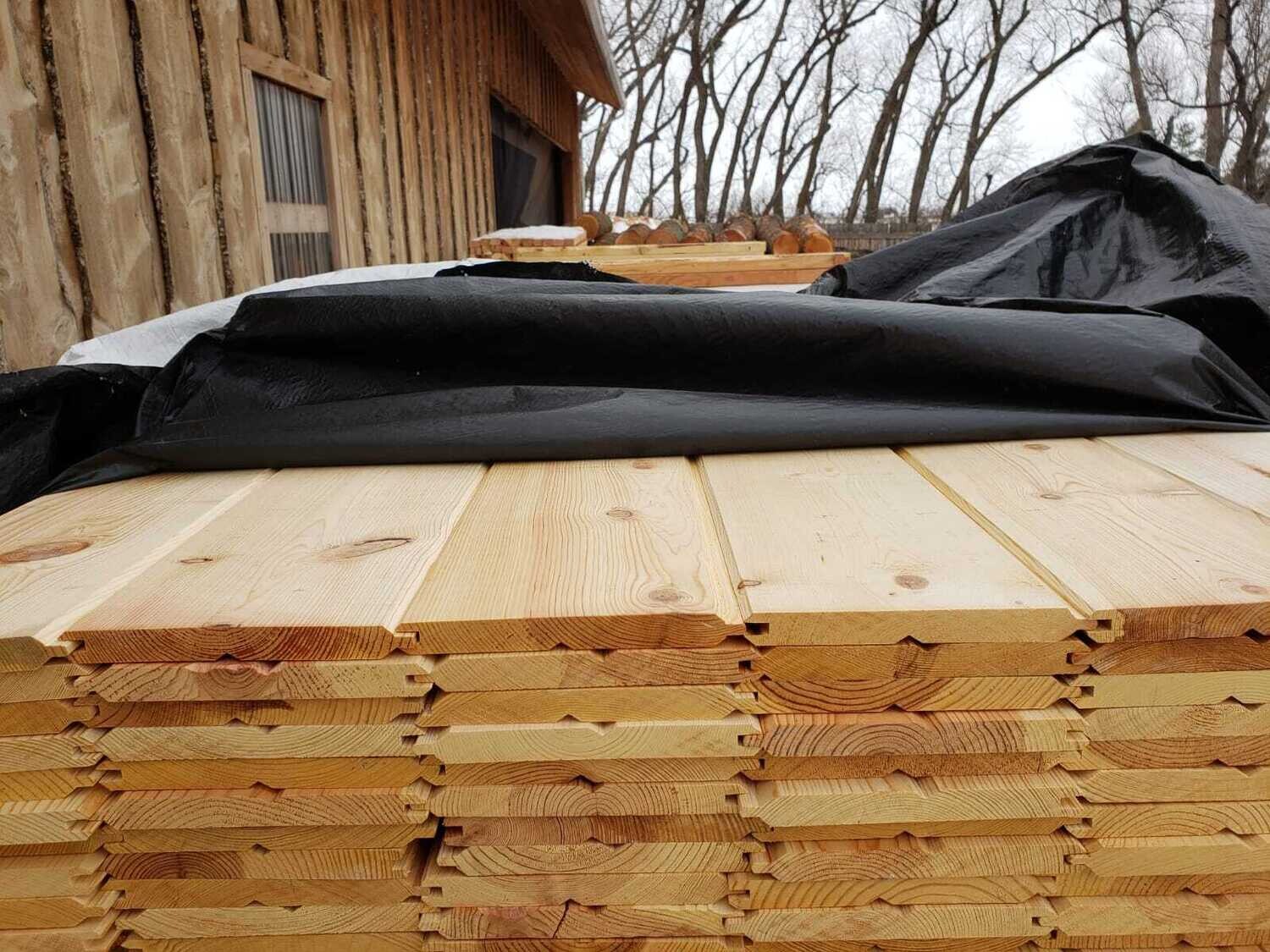 Fir and Larch Tongue and Groove Paneling