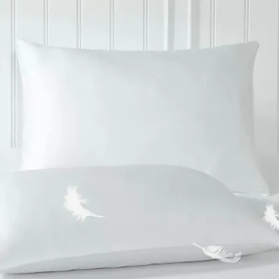 Feather Pillow luxurious 42 oz fill, double needle stitching, resilient construction