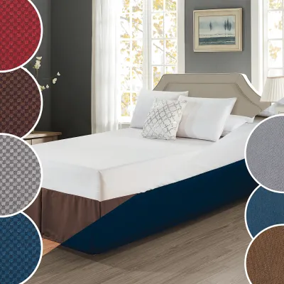 Bed Skirts 15-inch pleated drop Vat-dyed fade &amp; bleach-resistant