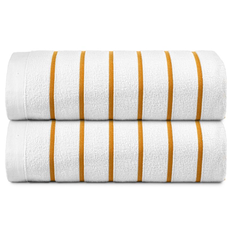Ryotei Horizontal Stripe Pool Towel 30x60  Yellow
