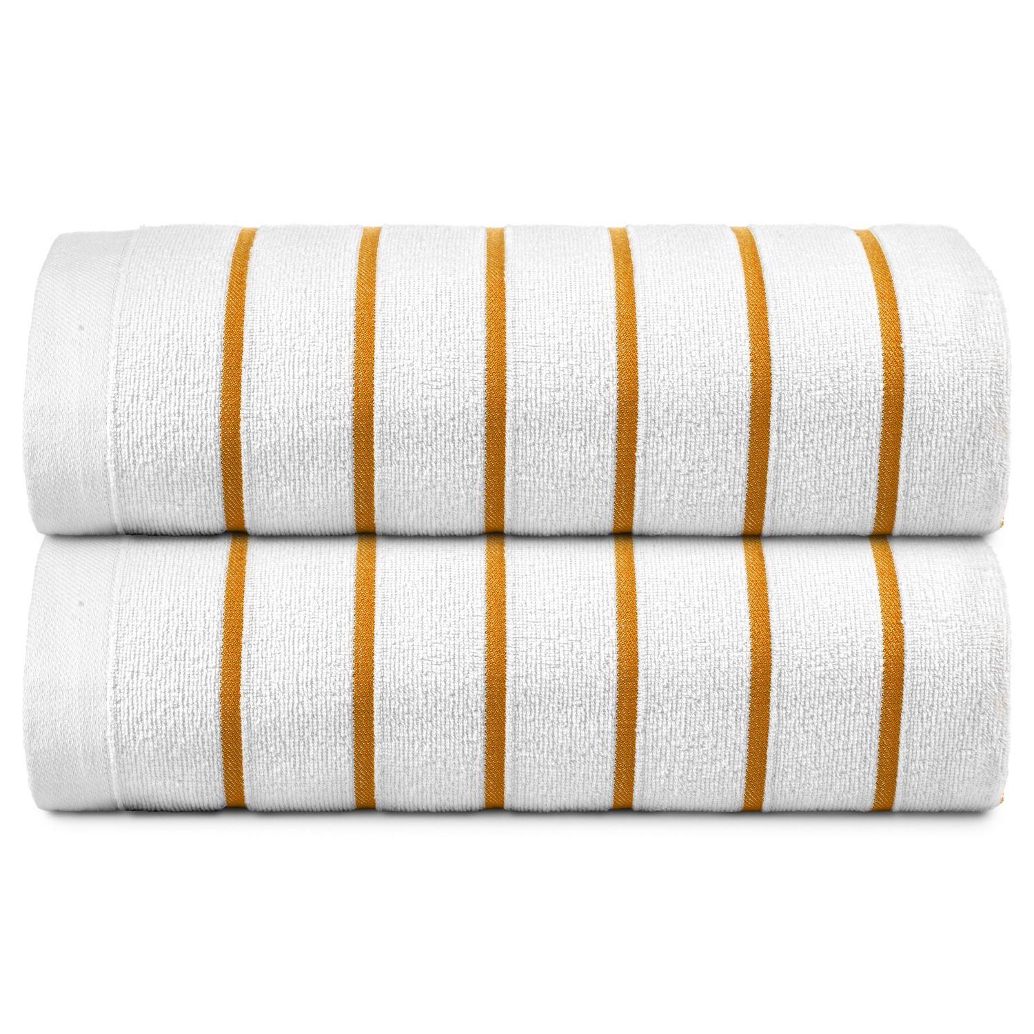 Horizontal Stripe Pool Towel 36x68 Yellow
