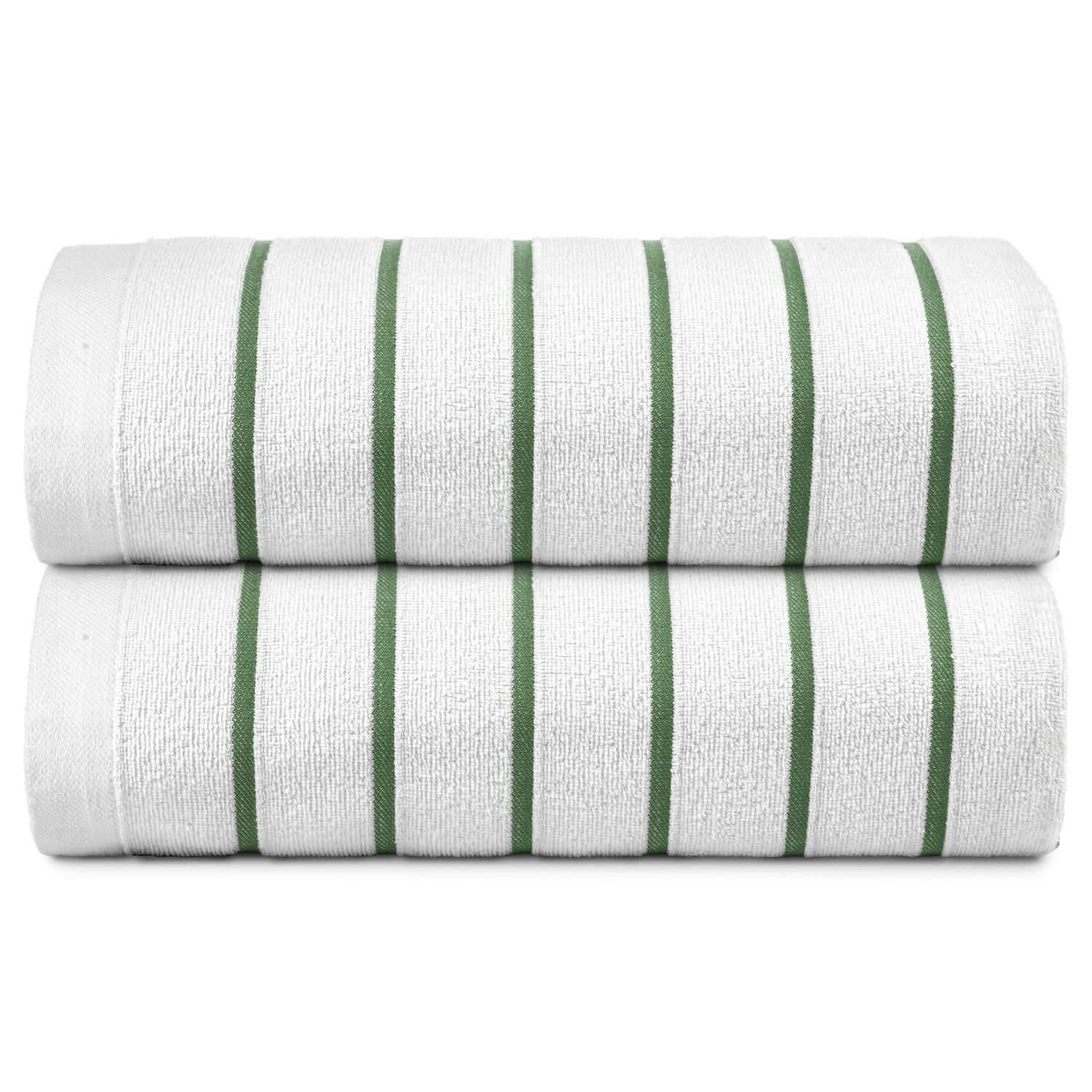 Horizontal Stripe Pool Towel 36x68 Mint Green