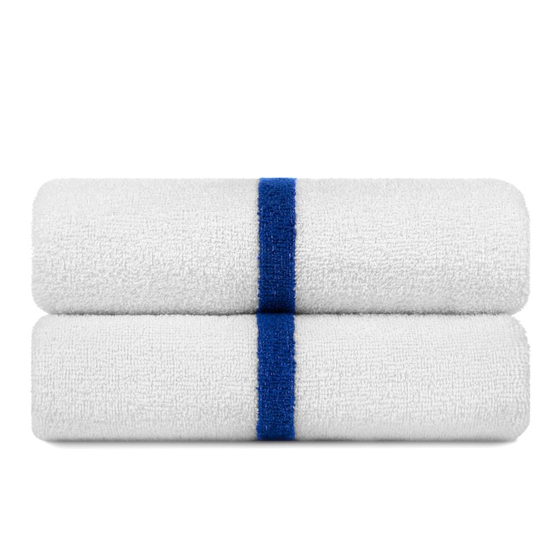 Center Stripe Pool Towel 22x44 Blue