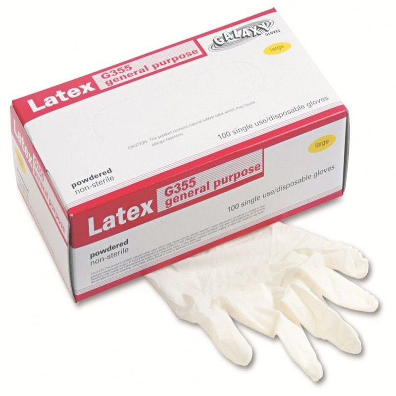 Latex Gloves Powder Free Large 10 x 100 1000/Case