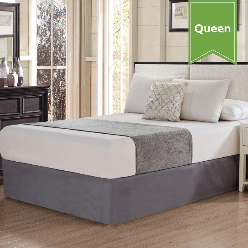 Chenille Bed Scarfs 26 x 94 Queen Castle Rock Grey