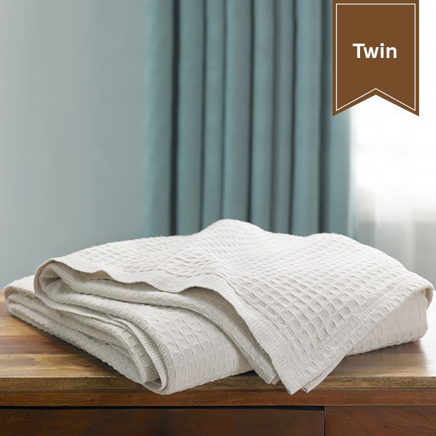 Cotton Waffle Thermal Blanket 66 x 90 Twin