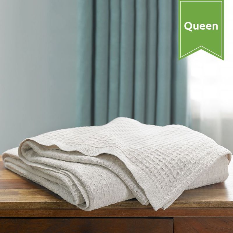 Cotton Waffle Thermal Blanket 90x90 Queen