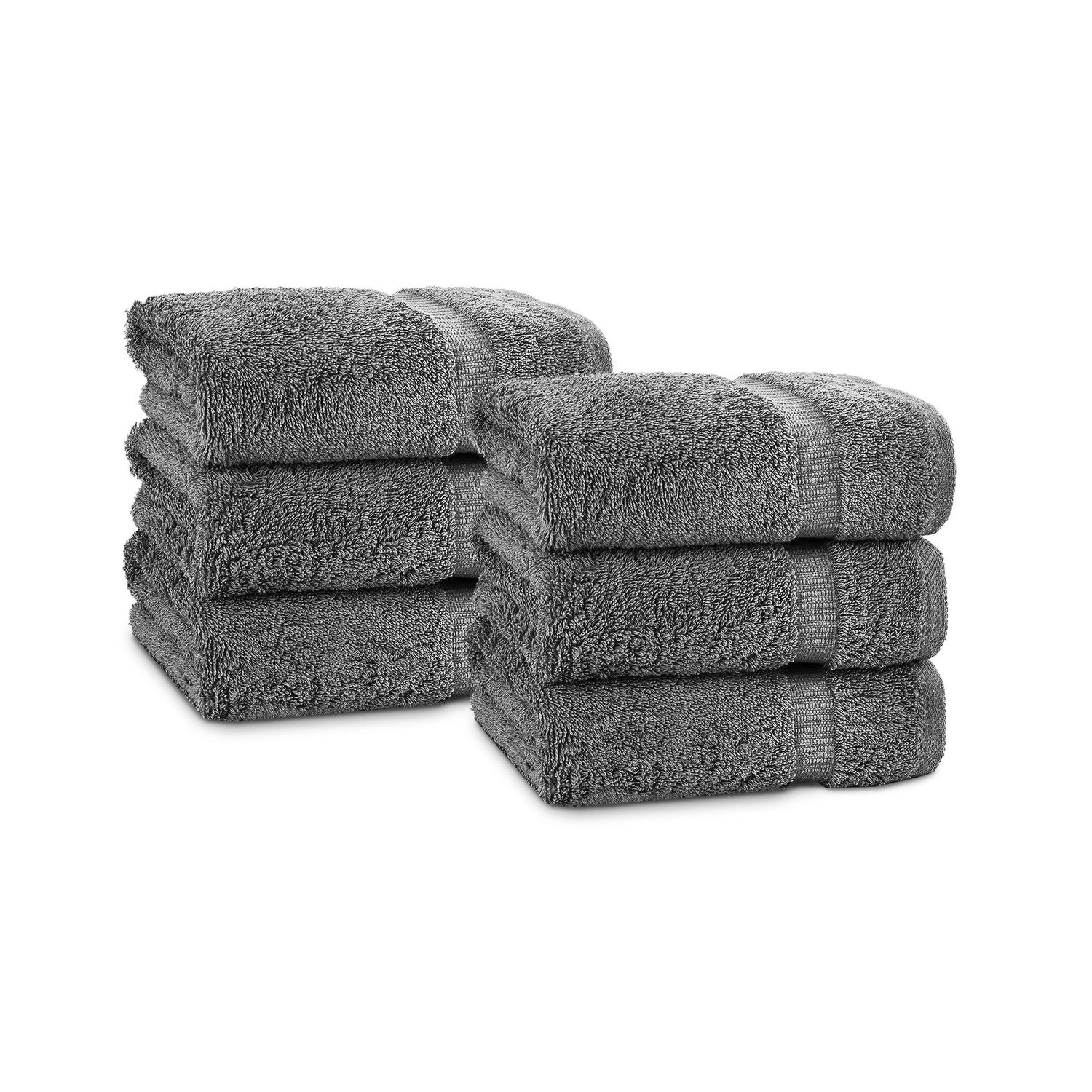 Belem 6 Pcs Hand Towels 16 x 30 | Castlerock Gray