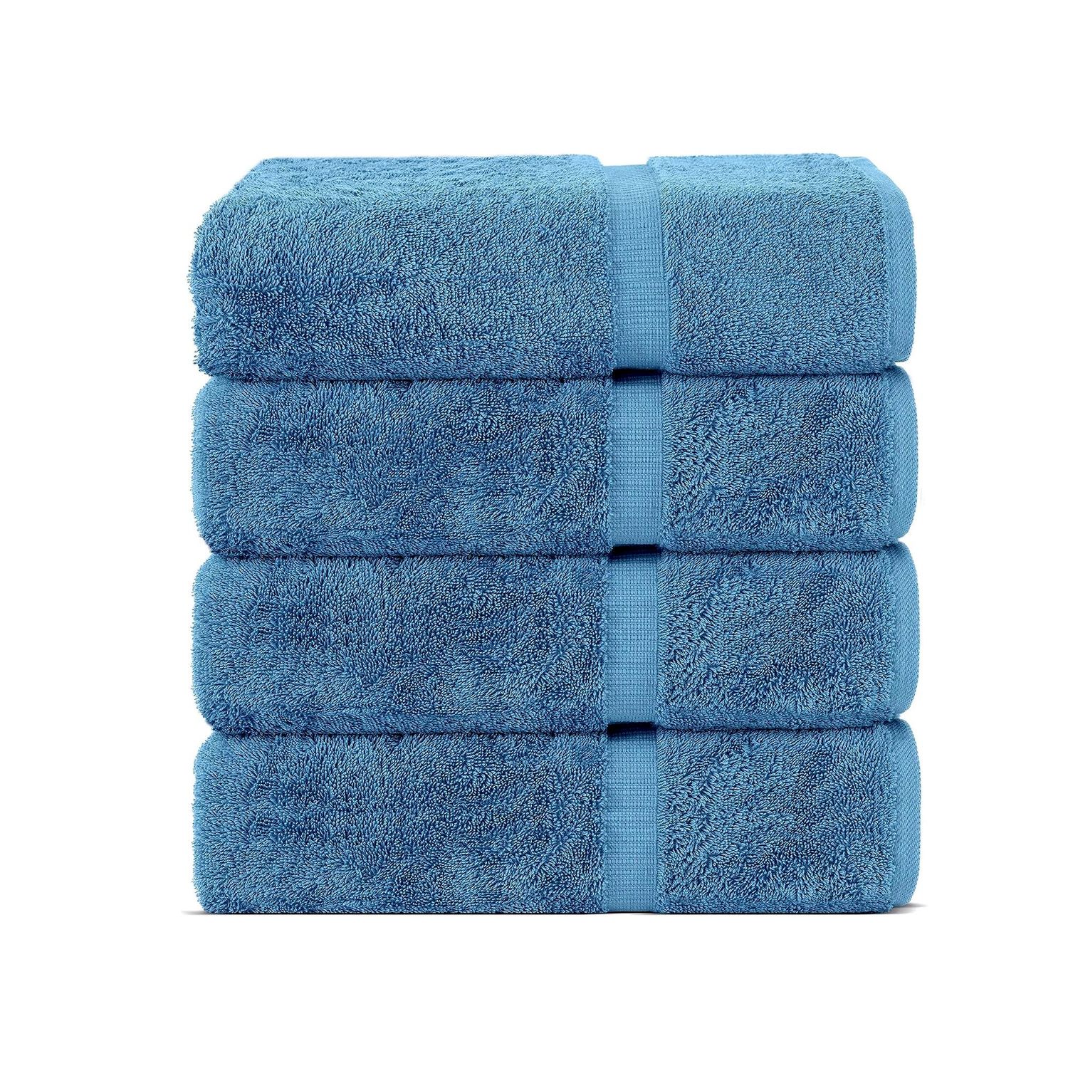 Belem 4 Pcs Bath Towel 27 x 50 | Evening Blue