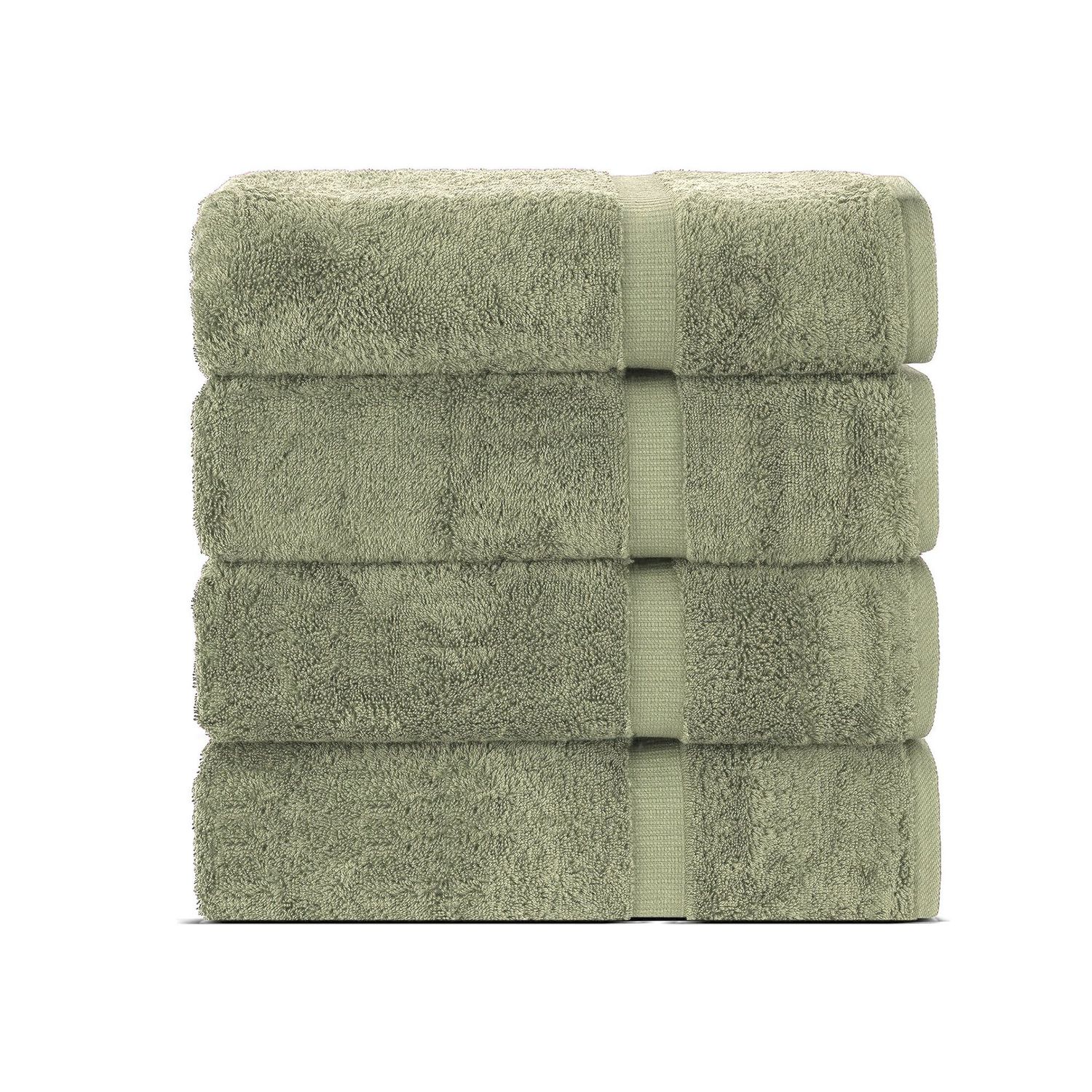Belem 4 Pcs Bath Towel 27 x 50 | Sage Green Bath Towels