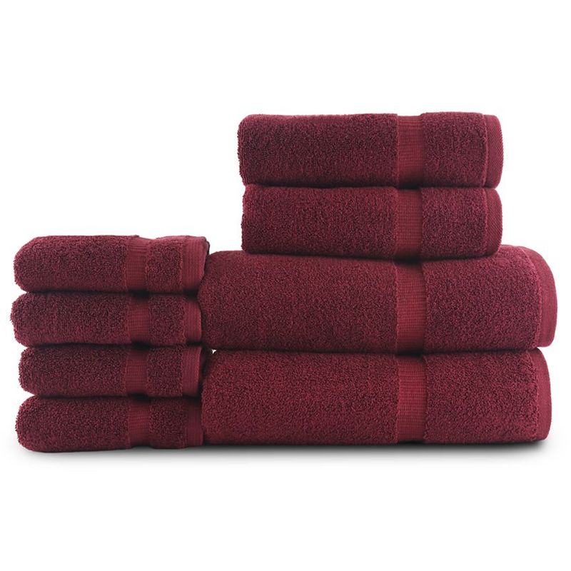 Belem 8 Pcs Towel Set | Cherry Wine