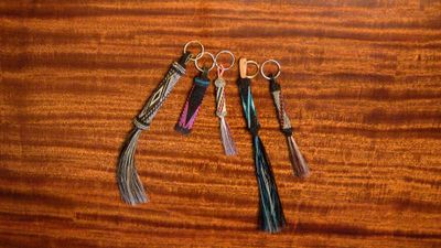 Hand-Hitched Horsehair Key Fobs
