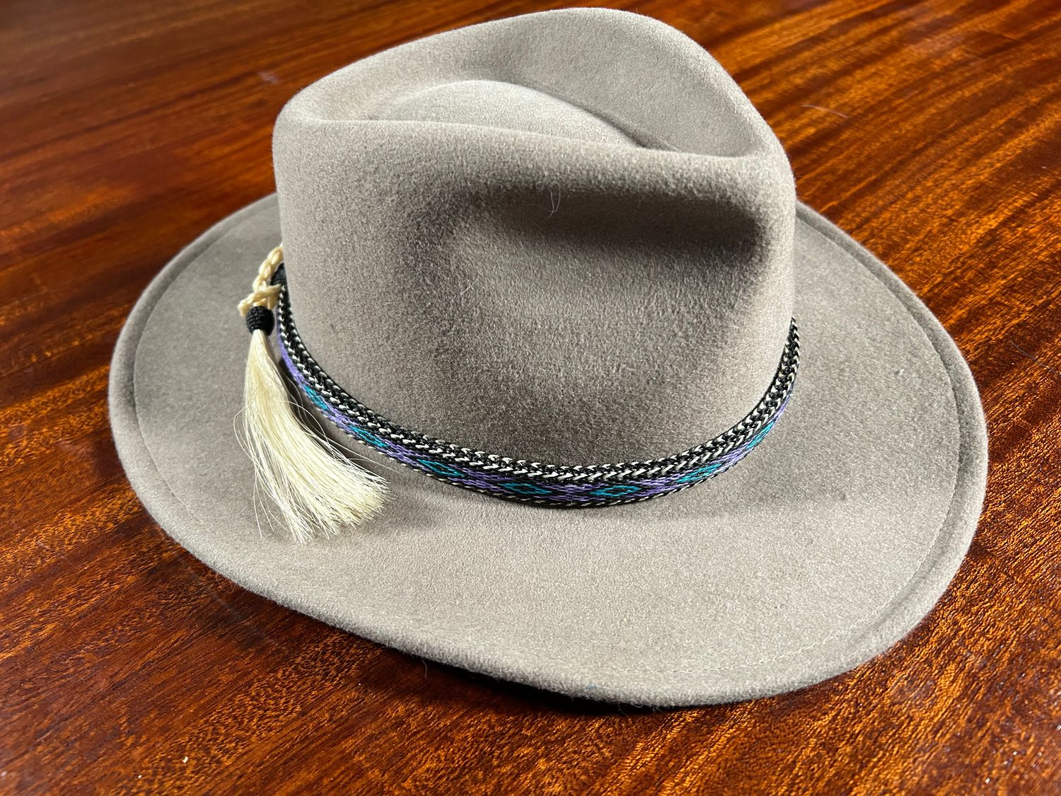 Hand Hitched Horsehair Hat Band_#202