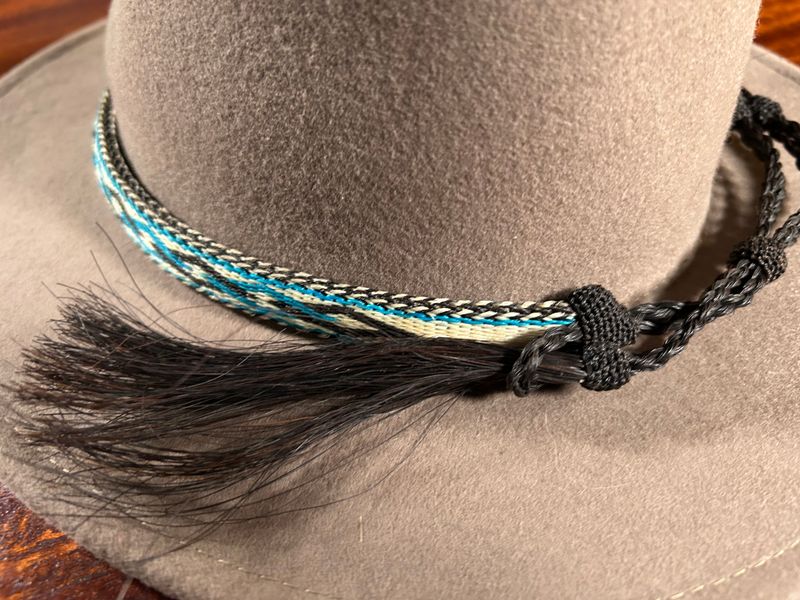 Hand Hitched Horsehair Hat Band_#203