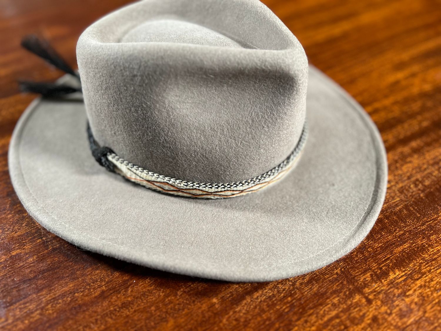 Hand Hitched Horsehair Hat Band_#210