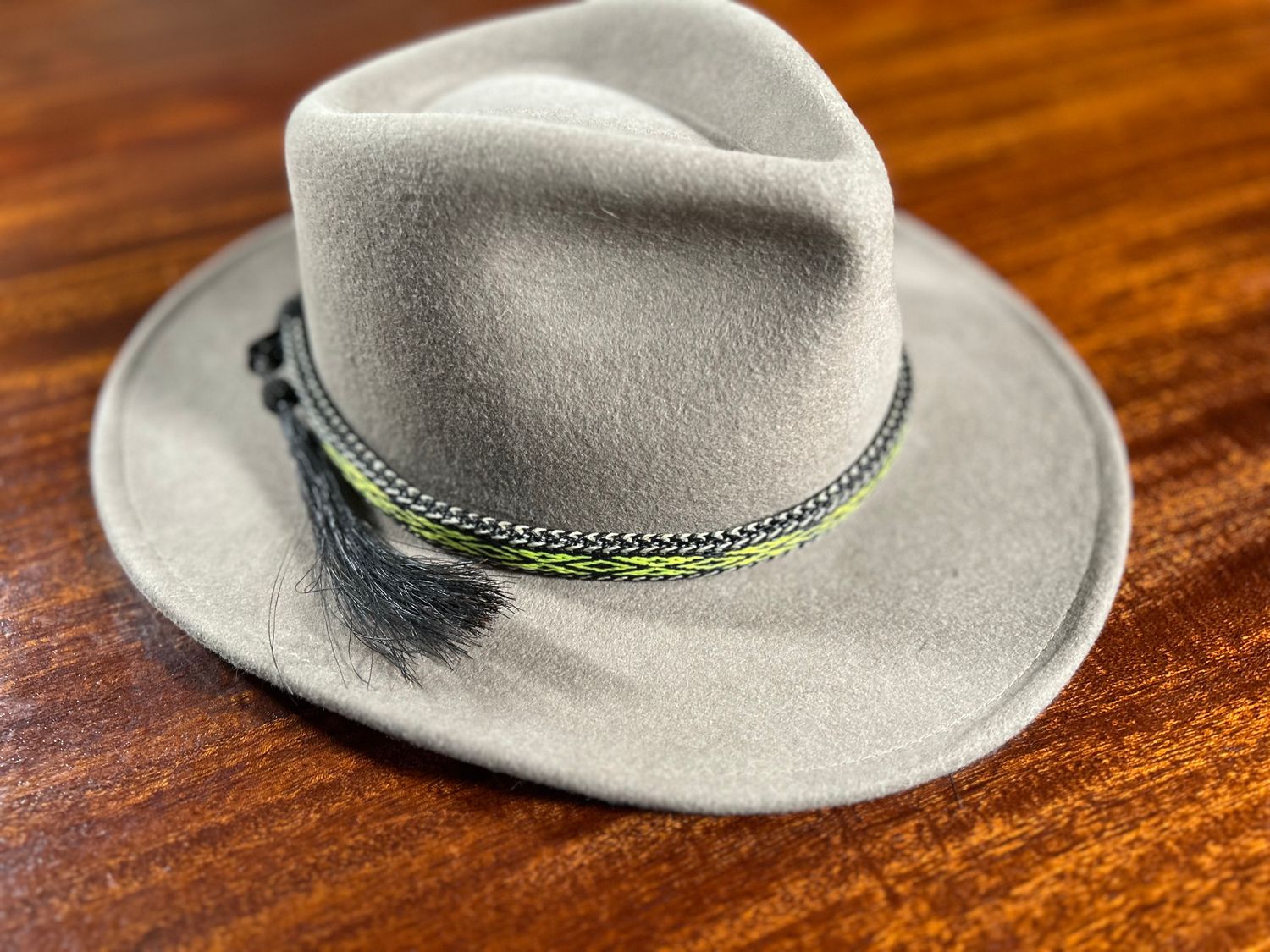 Hand Hitched Horsehair Hat Band_#212