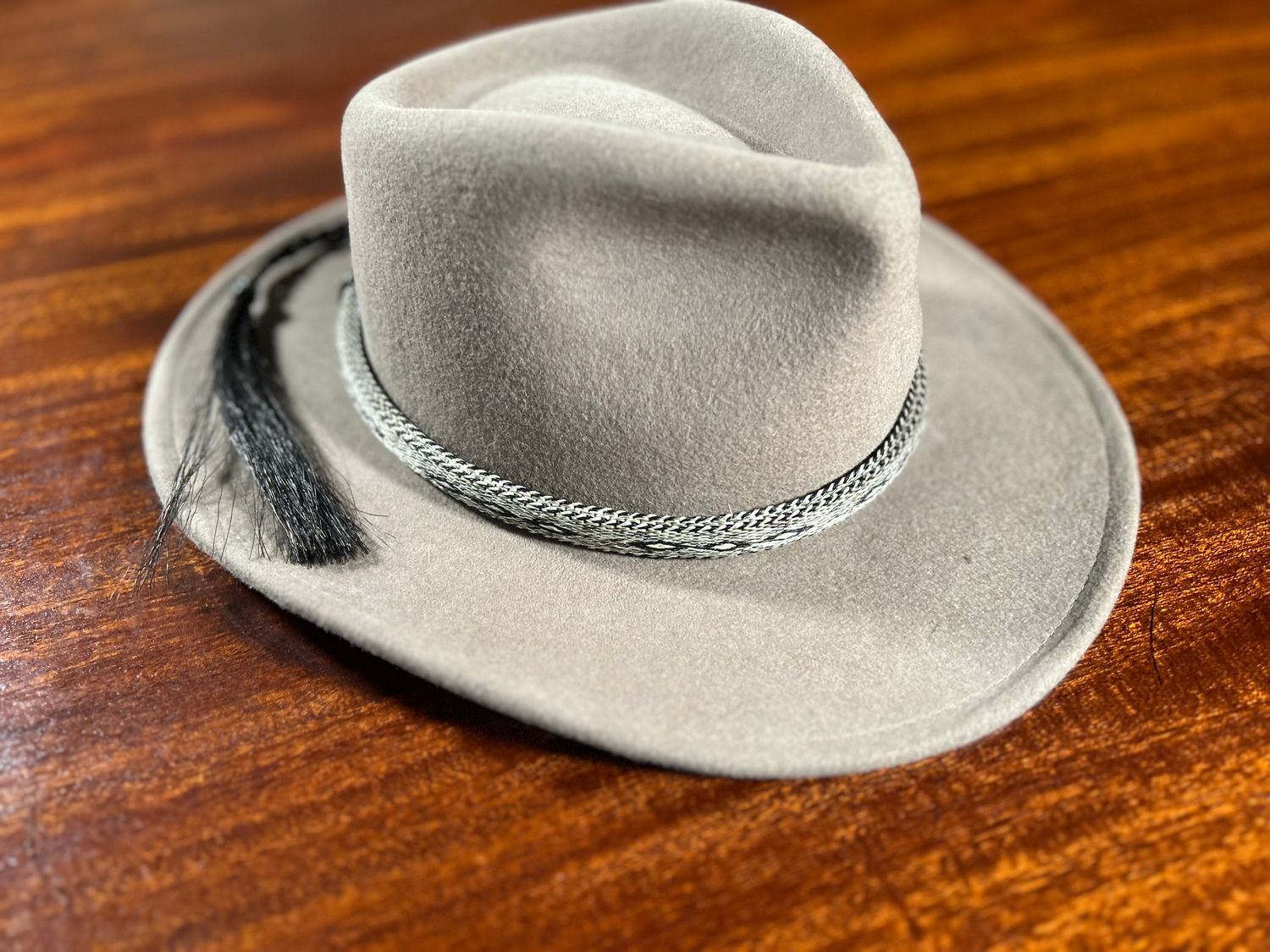 Hand Hitched Horsehair Hat Band_#214