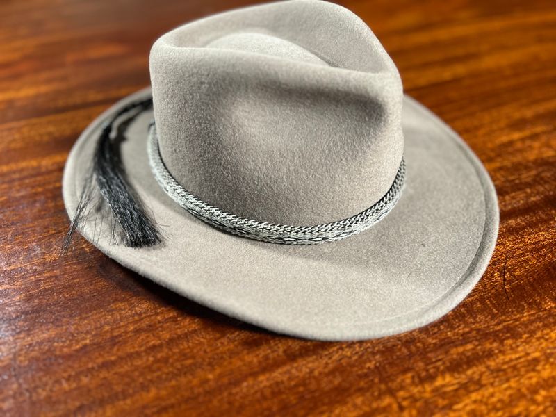 Hand Hitched Horsehair Hat Band_#214