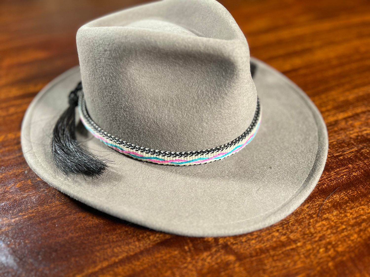 Hand Hitched Horsehair Hat Band_#216