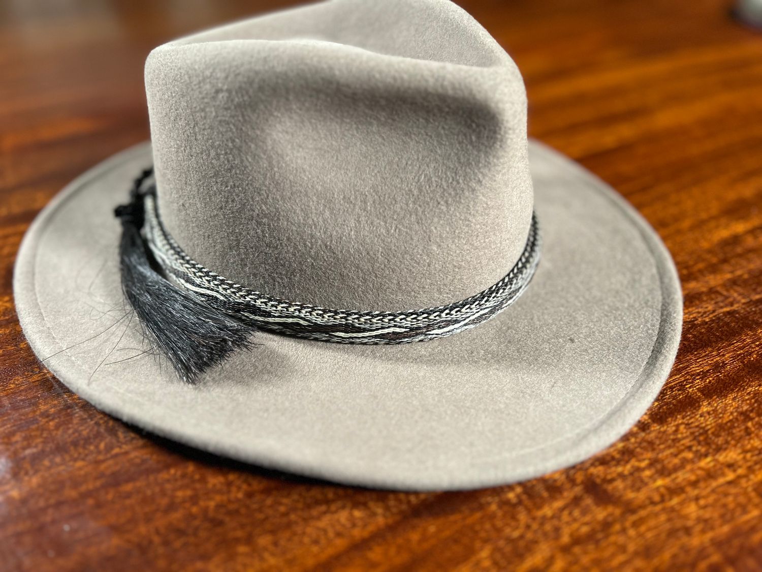 Hand Hitched Horsehair Hat Band_#217