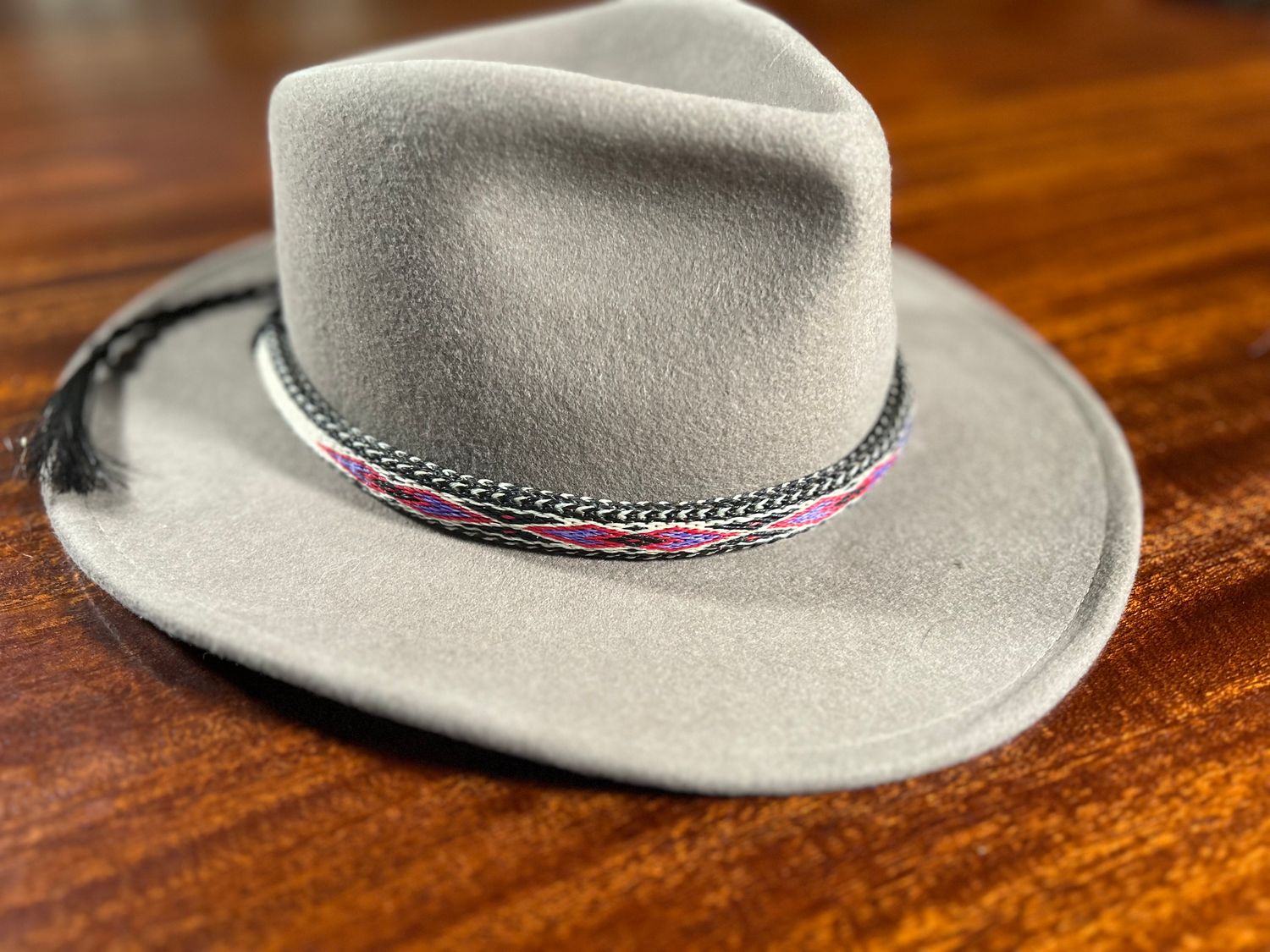Hand Hitched Horsehair Hat Band_#219