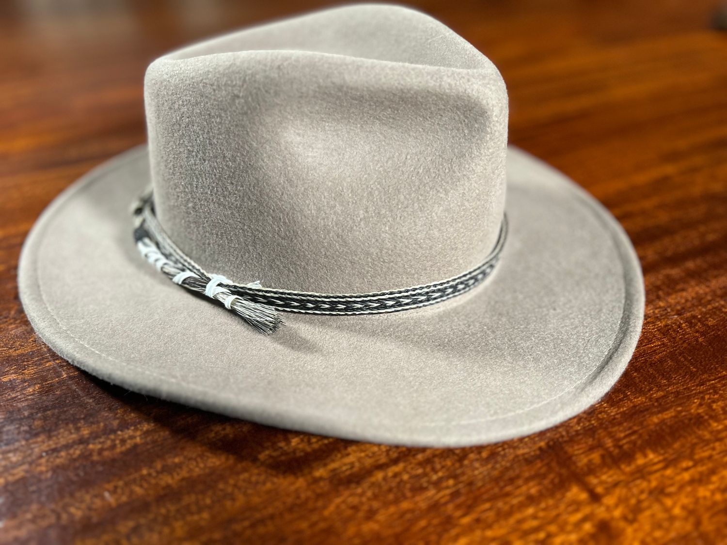 Hand Hitched Horsehair Hat Band_#225