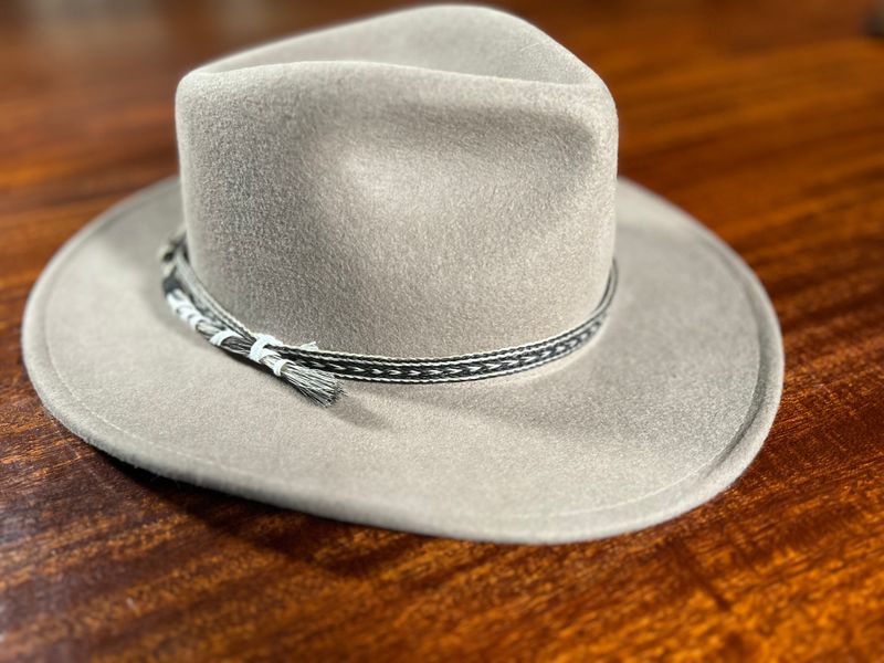 Hand Hitched Horsehair Hat Band_#225
