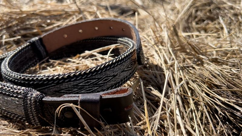 Montana Creations Hand-Hitched Horsehair Belt 309
