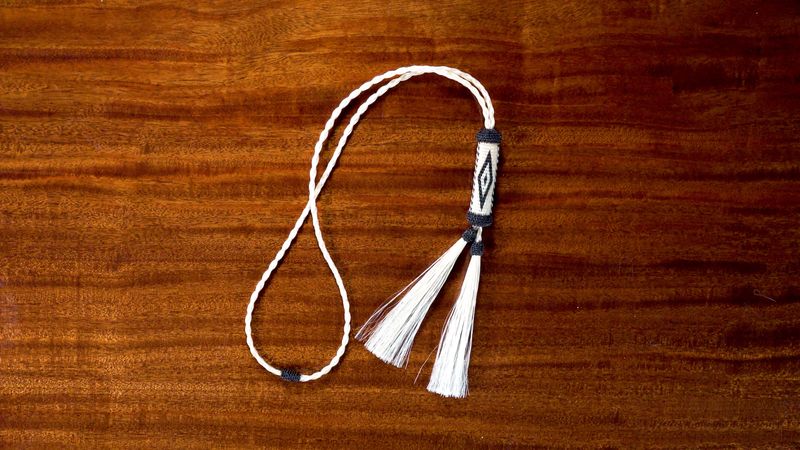 Hand-Hitched Horsehair Bolo Tie