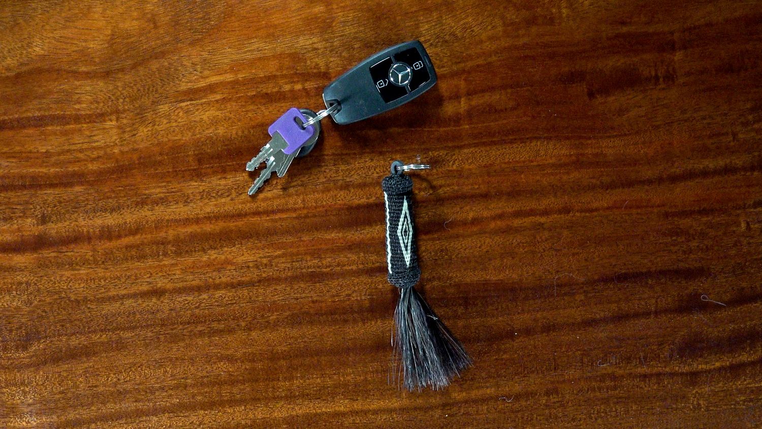 Hand-Hitched Horsehair Large Key Fob