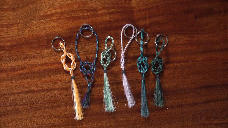 Hand Braided Horsehair Key Fob