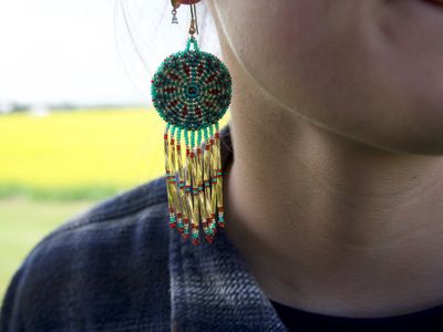 Hand Crafted Beaded Earrings