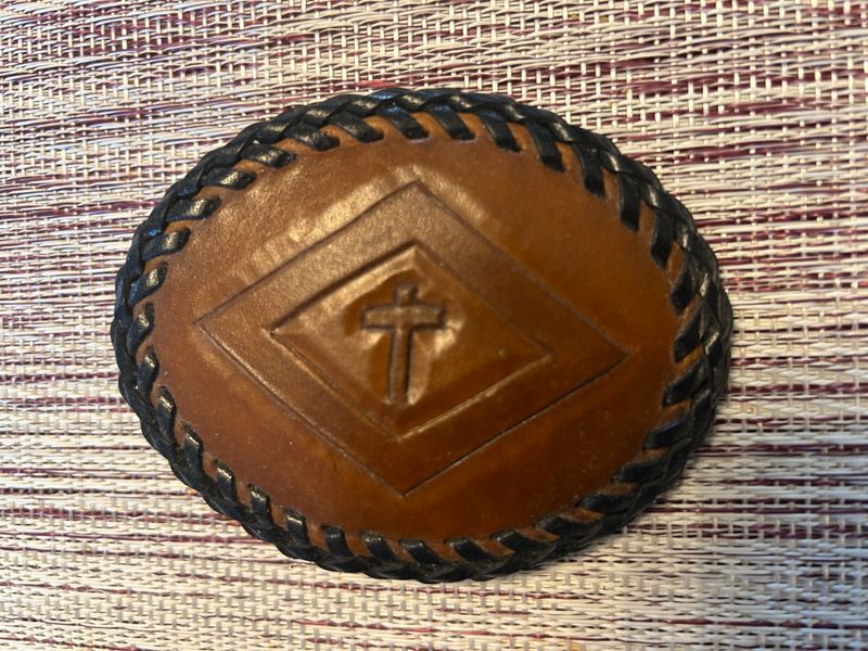 Montana Made Leather Belt Buckle