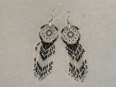 Beaded Dream Catcher Earrings