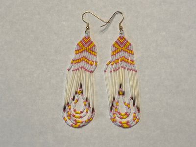 Handcrafted Porcupine Quill Beaded Earrings