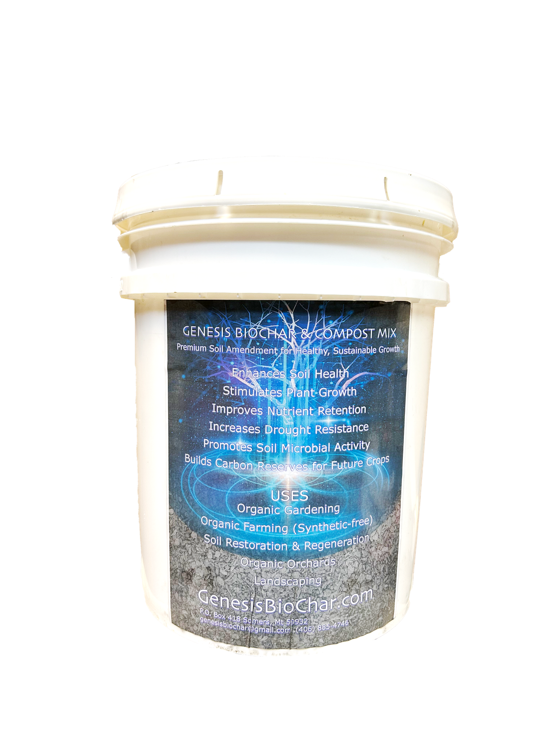 Compost Genesis Biochar Mix 5 Gallon Bucket Compost Genesis Biochar Mix 5 Gallon Bucket