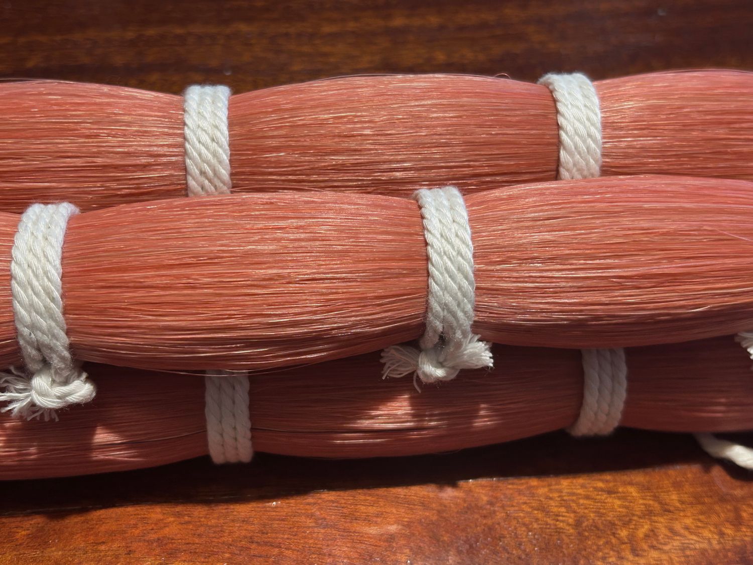 Coral Pink  Horse Tail Hair – 30”