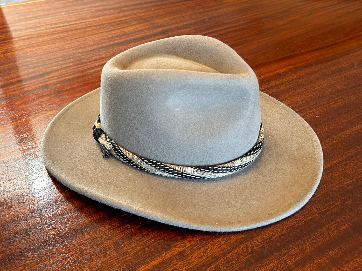 Hand Hitched Horsehair Hat Band_#230