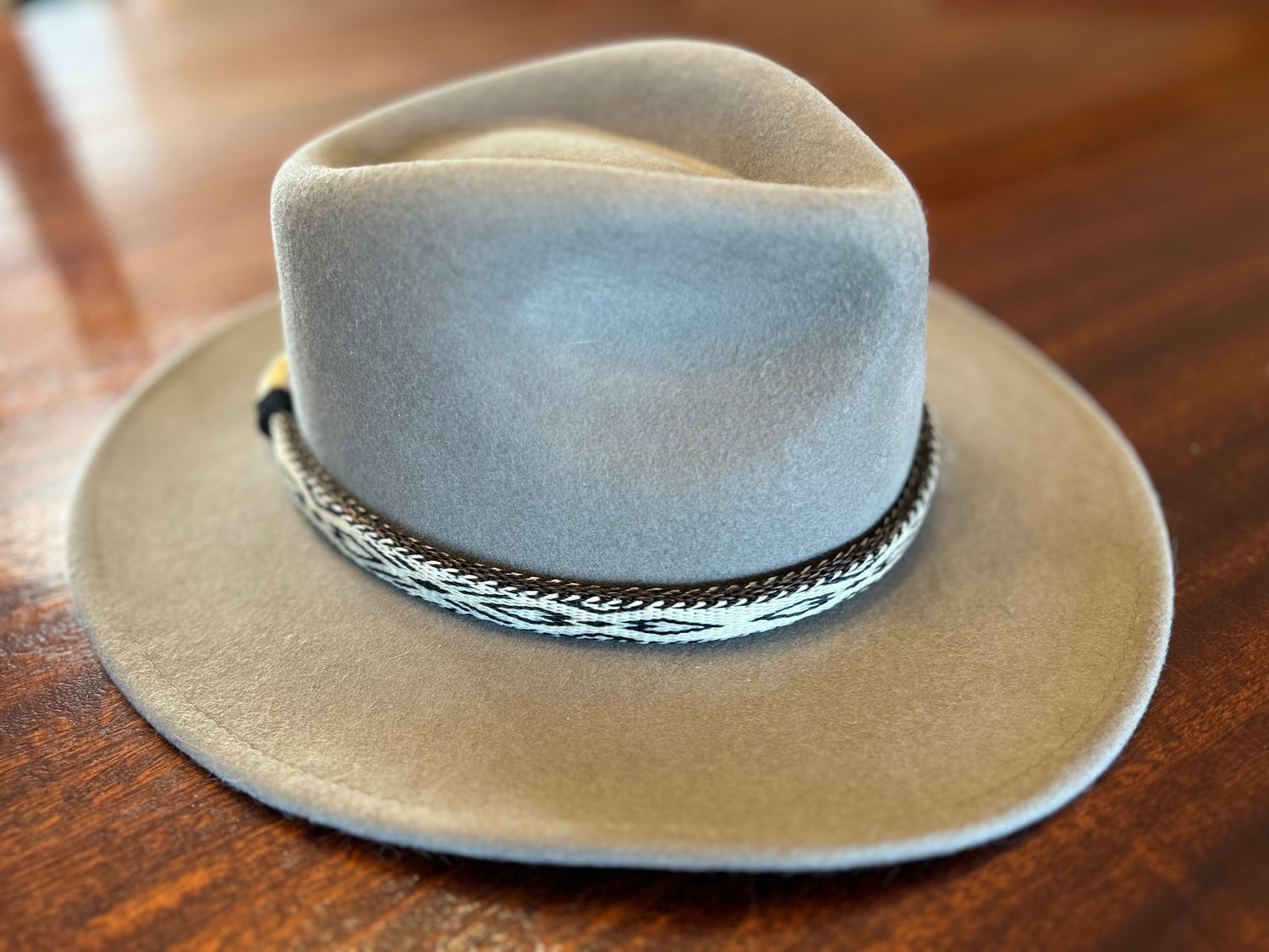 Hand Hitched Horsehair Hat Band_#234