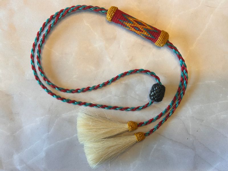 Hand-Hitched Horsehair Bolo Tie 152