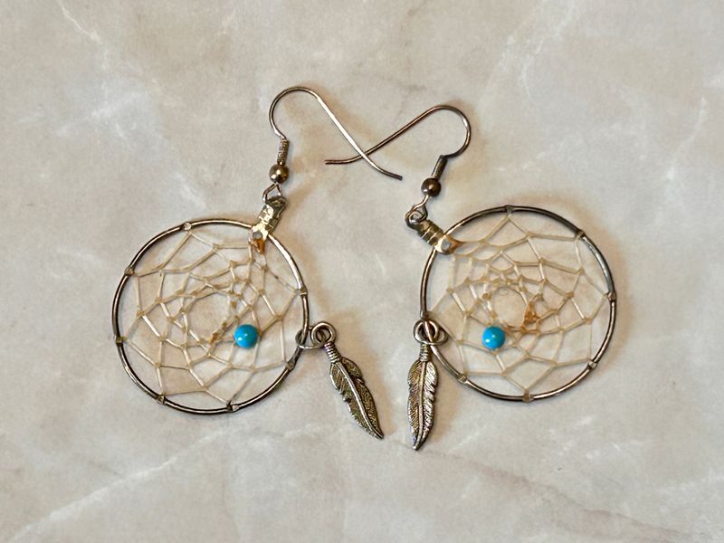 Beaded Dream Catcher Earrings 1201