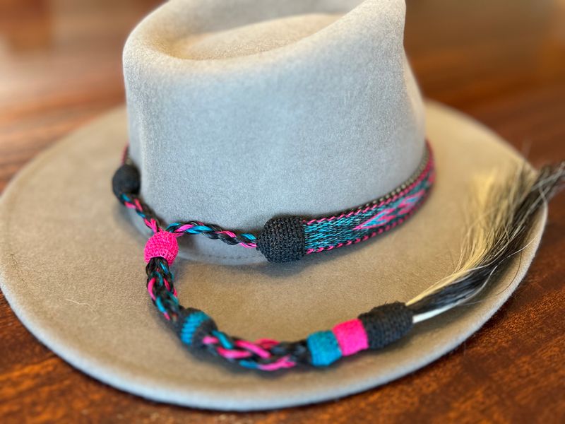 Hand Hitched Horsehair Hat Band 237
