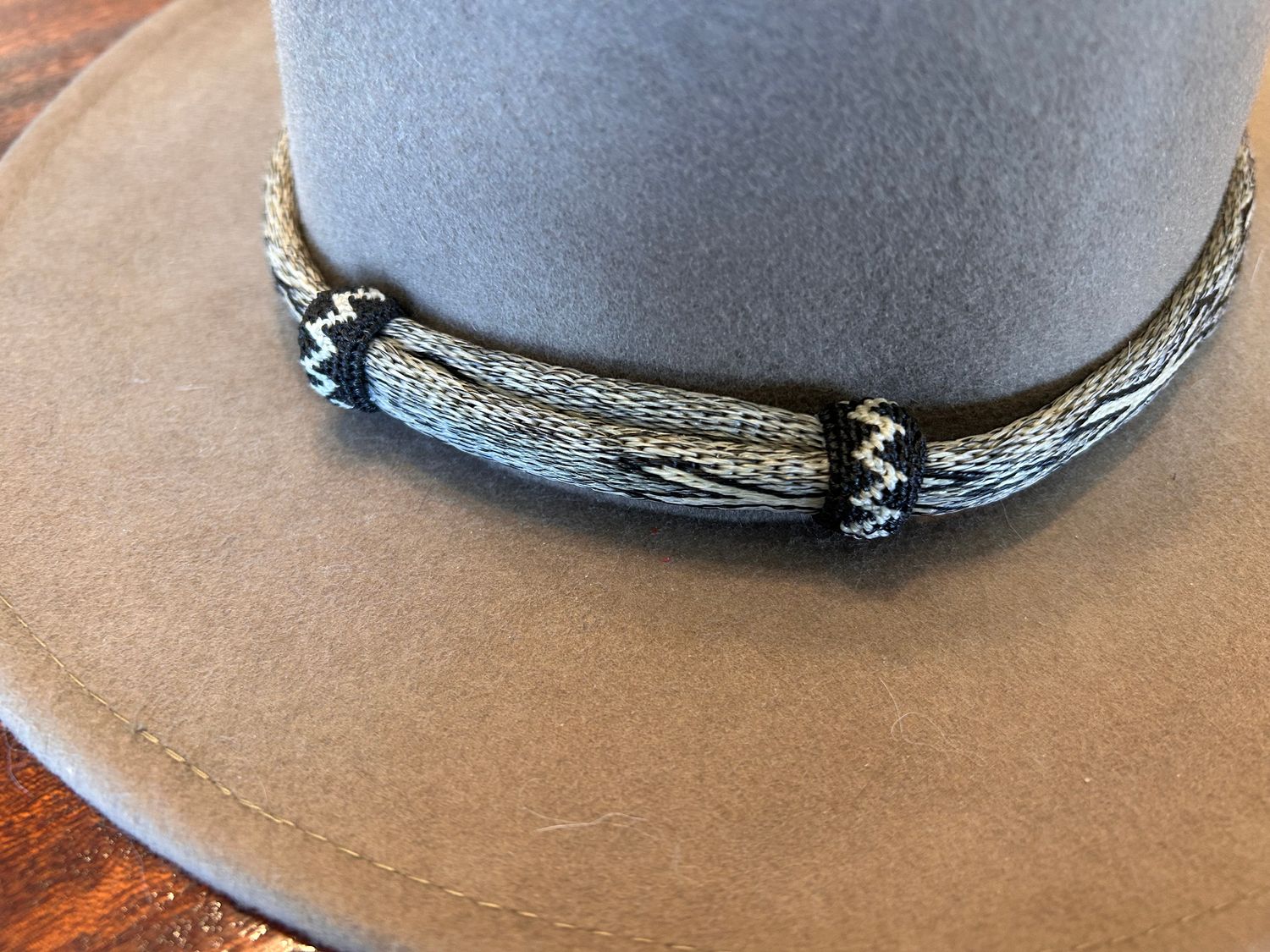 Hand Hitched Horsehair Hat Band 238
