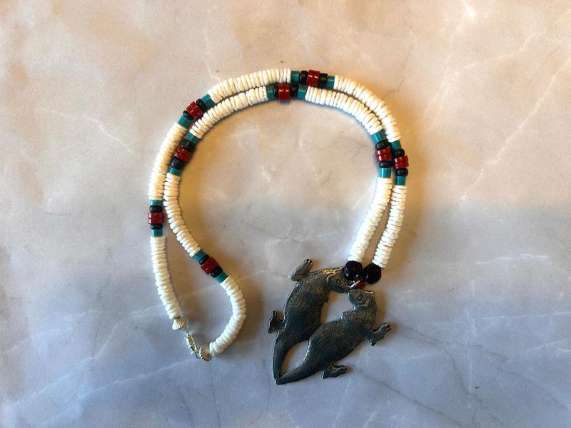 Puka Shell Necklace With Earrings 1627