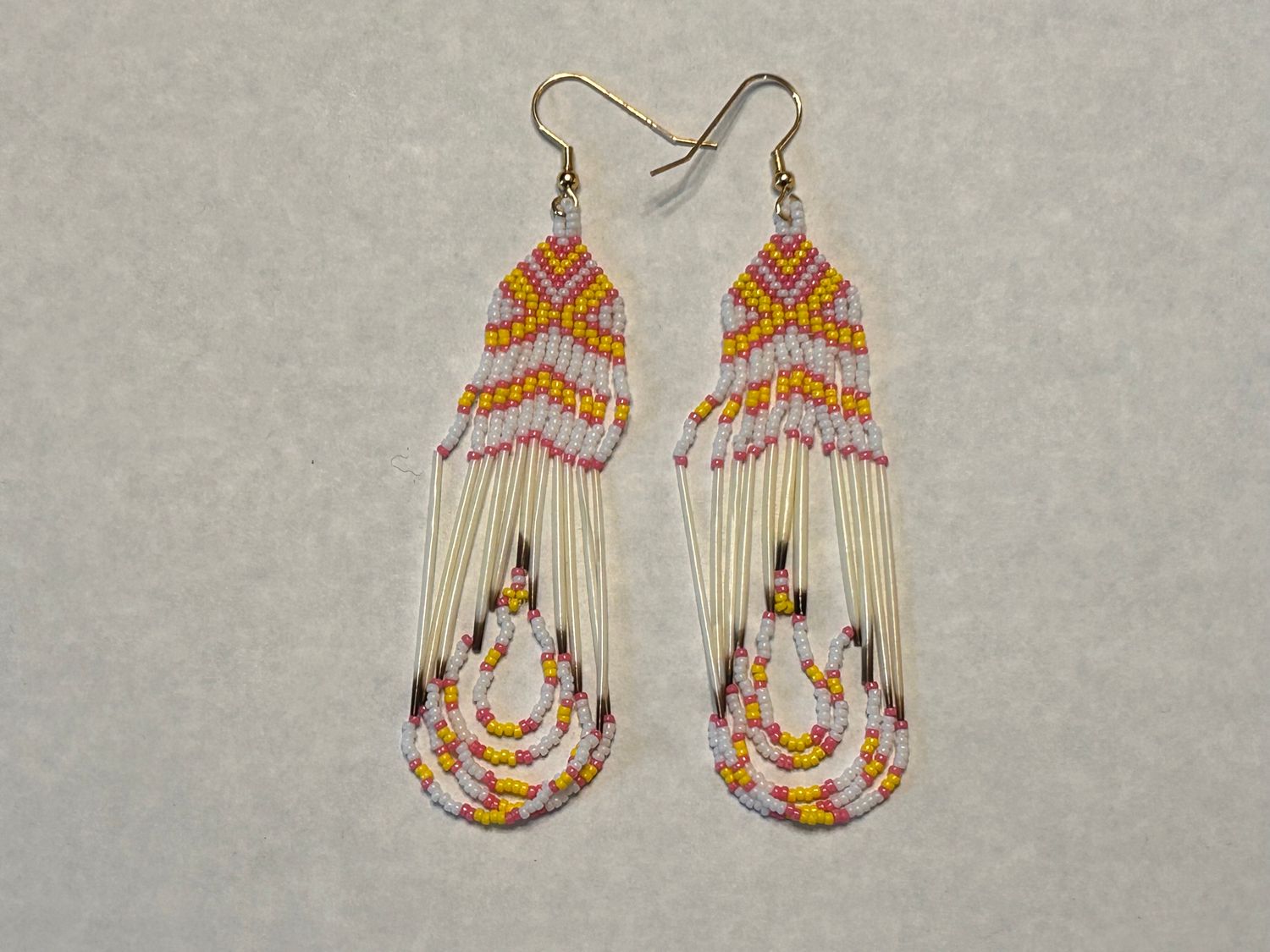 Handcrafted Porcupine Quill Beaded Earrings 910