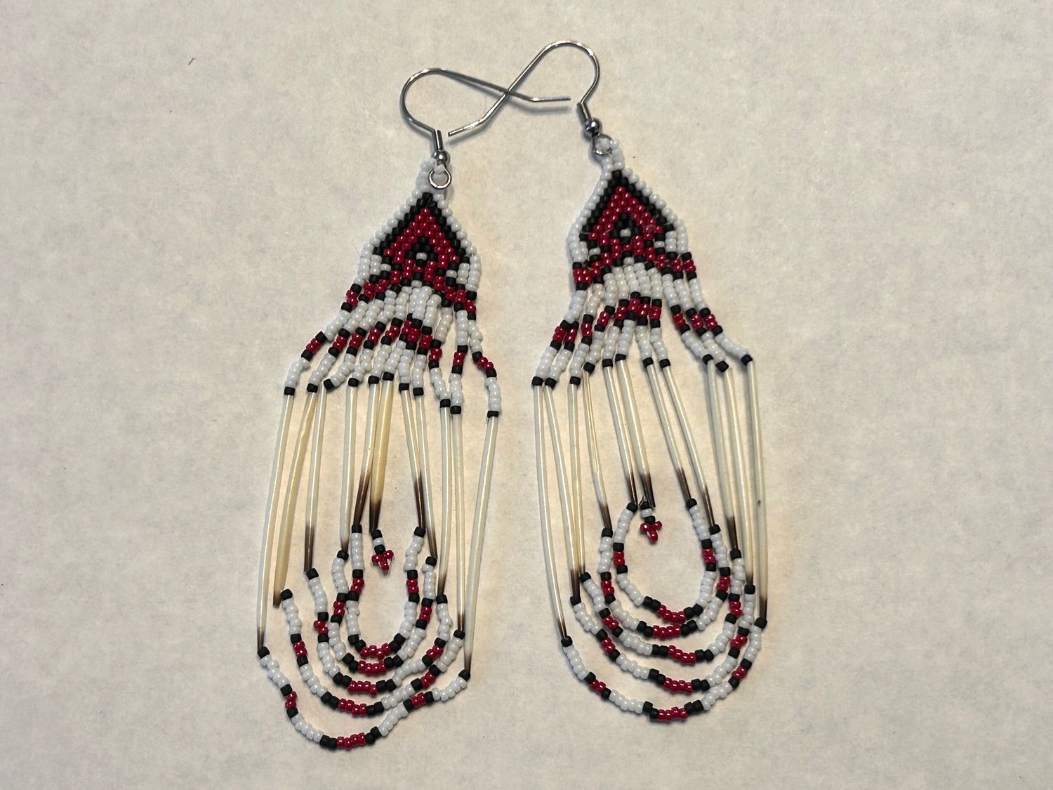 Handcrafted Porcupine Quill Beaded Earrings 921