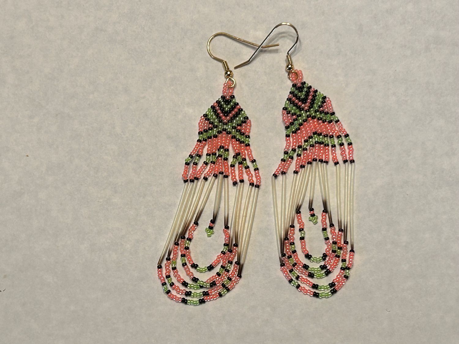 Handcrafted Porcupine Quill Beaded Earrings 913